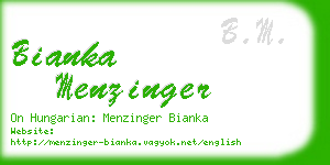 bianka menzinger business card